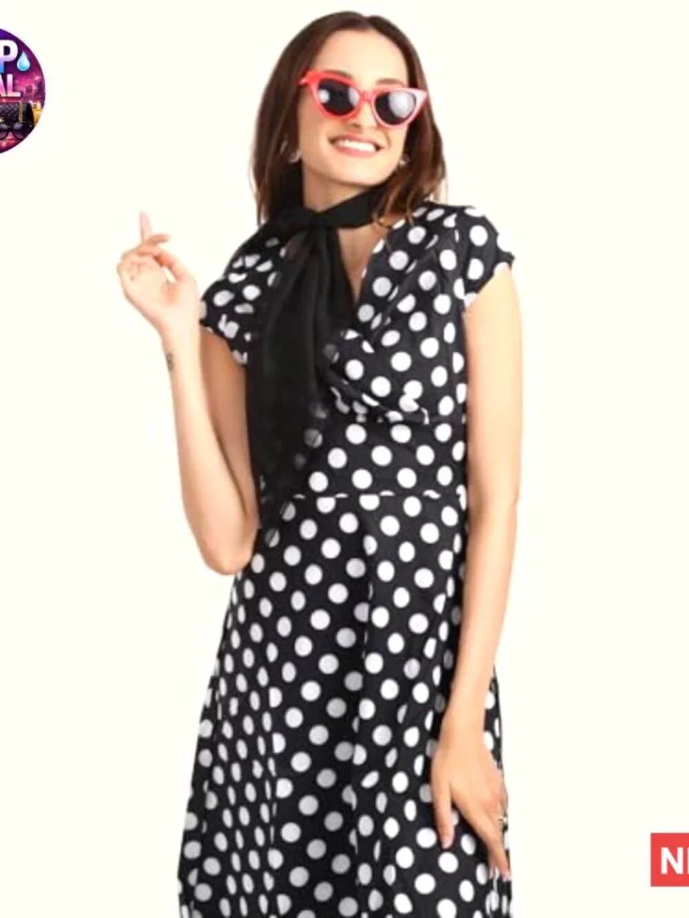 Chiffon Square Scarf for Women 50s Style Neck Head Accessory